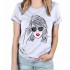Taylor Swift Women 's Fashion Leisure minimalista estampado camiseta de manga corta de cuello redondo