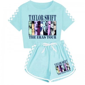 Camiseta de Taylor Swift para niños y niñas y pijama deportivo de pantalones cortos conjunto de Taylor Swift para niños