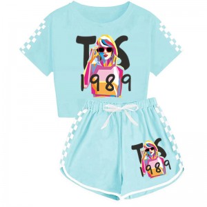 Taylor Swift camisetas para niños y niñas y pantalones cortos pijamas deportivos para niños 1989 Taylor Swift pijamas conjuntos
