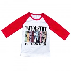 Taylor Swift camiseta de manga corta para niños pijama de manga corta de tres puntos